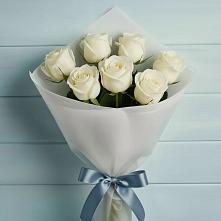 Букет 7 Белых роз Эдлесс Лав #REPLACE_PRED# Николаевской Республики Чечня