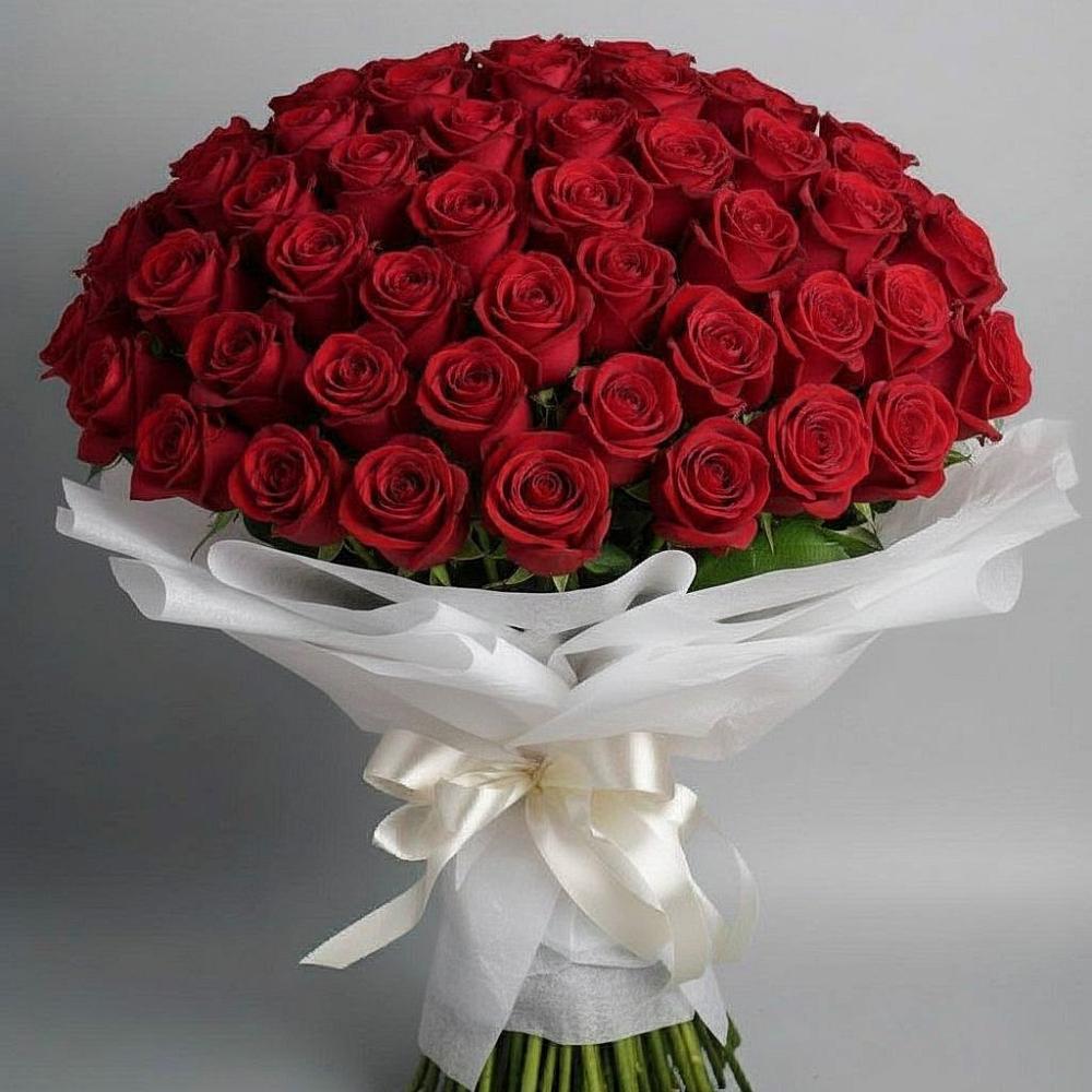 Букет 101 Красная роза Блэк Мэджик в Николаевской Республики Чечня