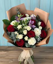 Букет цветов из:  Розы и Альстромерии в Николаевской Республики Чечня
