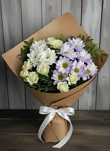 Букет цветов из:  Хризантемы и Розы #REPLACE_PRED# Николаевской Республики Чечня