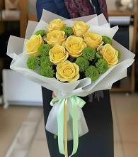 Букет цветов из:  Хризантемы и Розы в Николаевской Республики Чечня