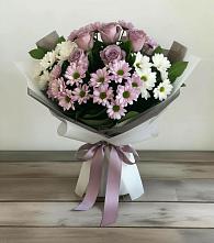 Букет цветов из:  Хризантемы и Розы #REPLACE_PRED# Николаевской Республики Чечня