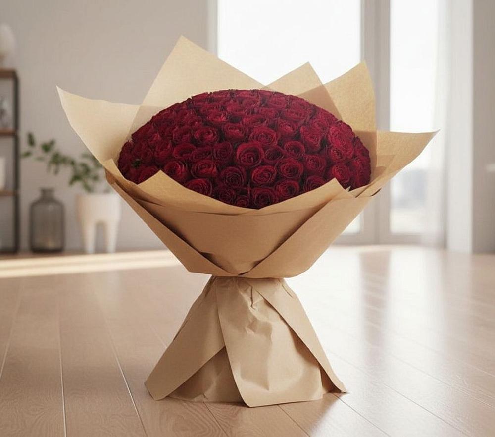 Букет 101 Красная роза в Николаевской Республики Чечня