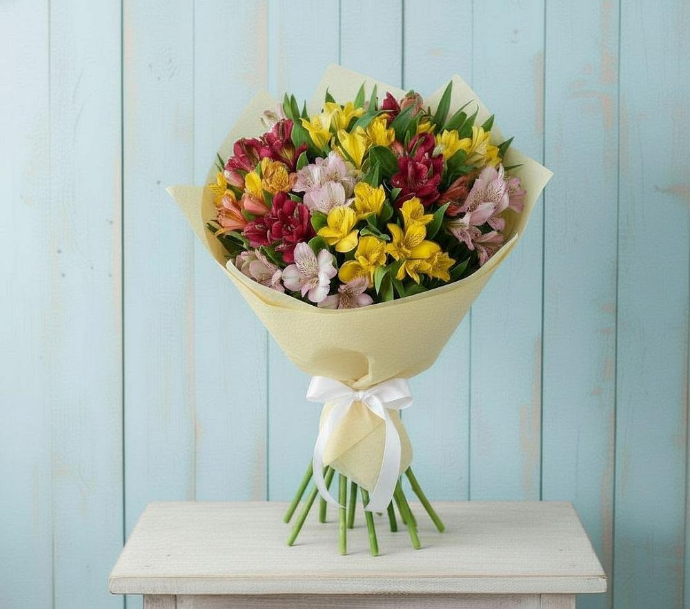 Букет цветов из: Альстромерии в Николаевской Республики Чечня