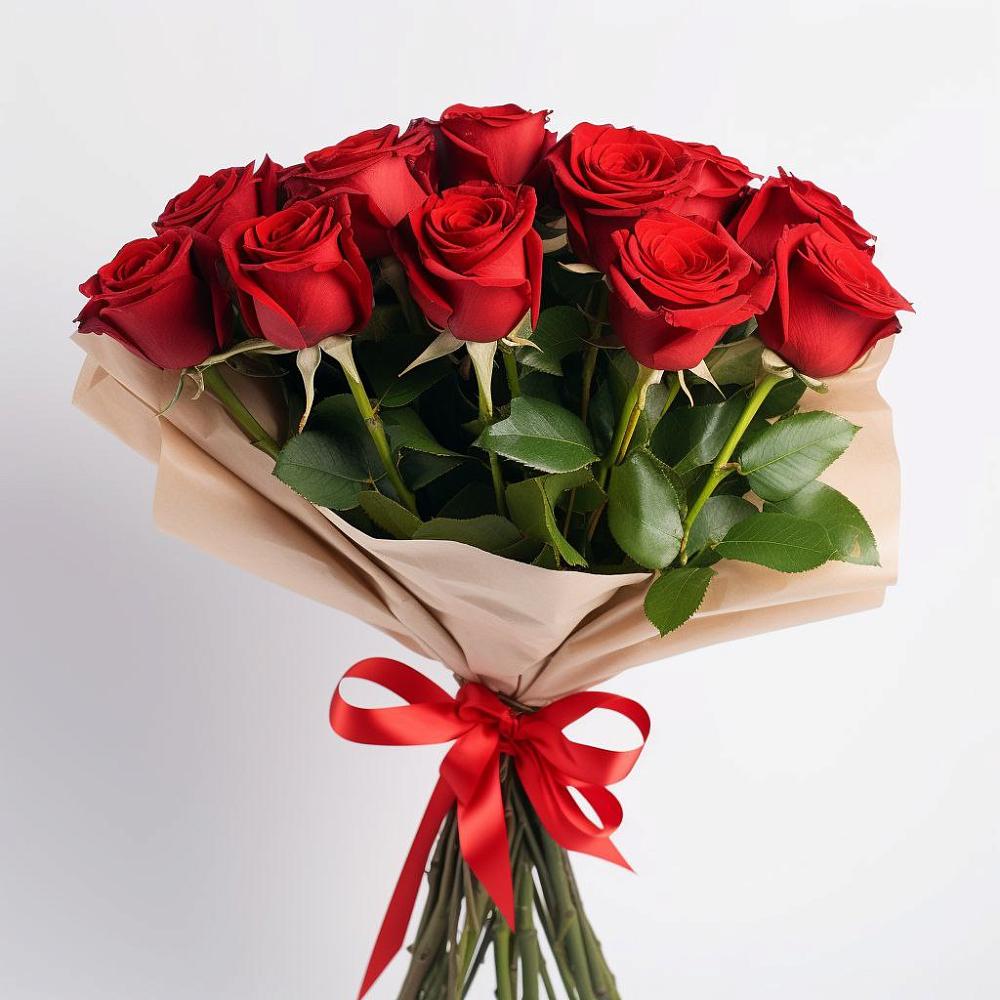Букет 11 Красных роз Эдлесс Лав в Николаевской Республики Чечня